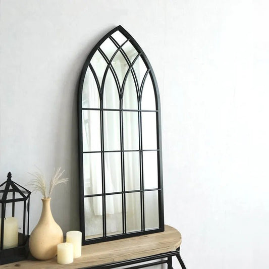 Unique window shape wall mirror