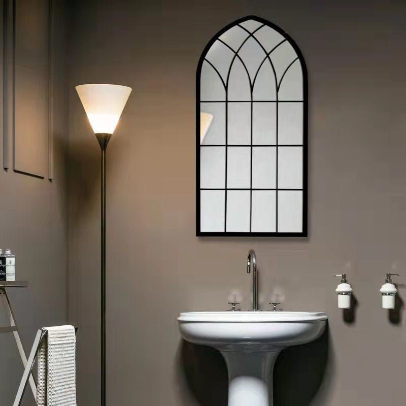 Unique window shape wall mirror