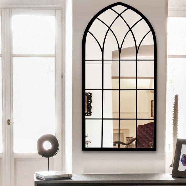 Unique window shape wall mirror