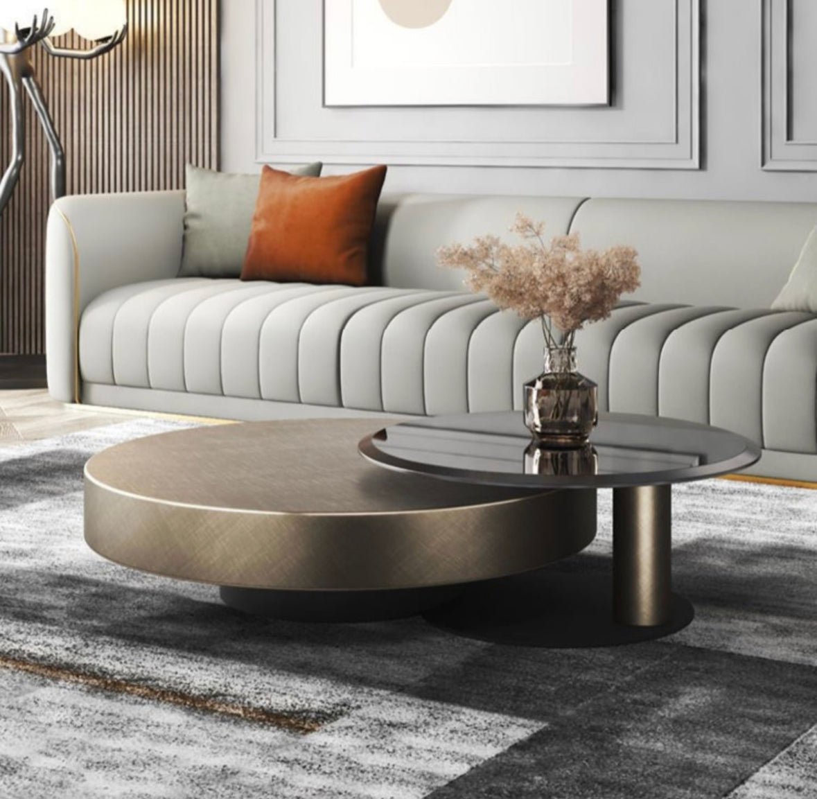 Viarona round coffee table set