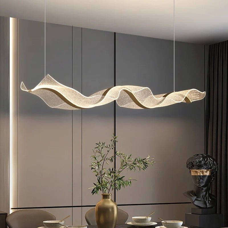 Wave glow LED chandelier