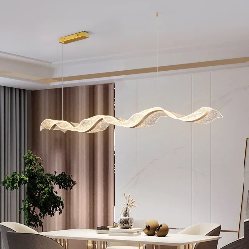 Wave glow LED chandelier