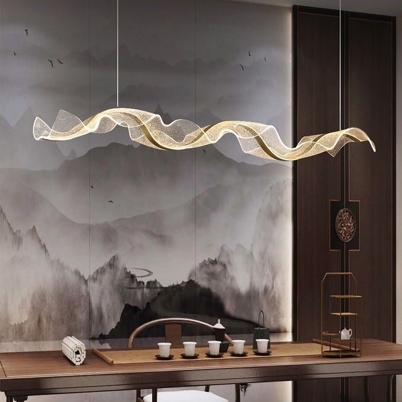 Wave glow LED chandelier