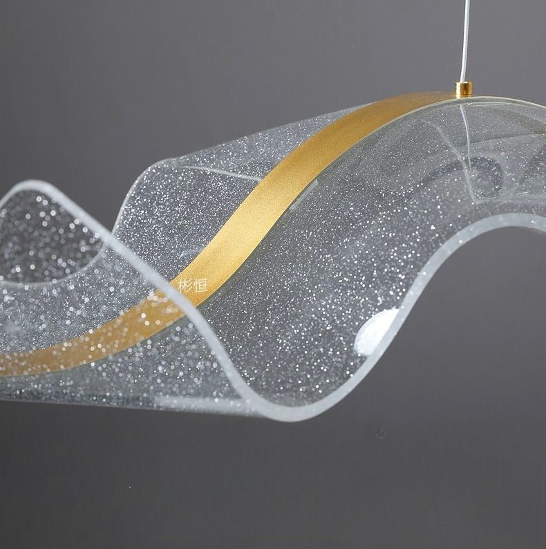 Wave glow LED chandelier