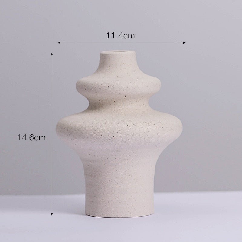 Wavy ruffle ceramic vases set ( 2 vases )