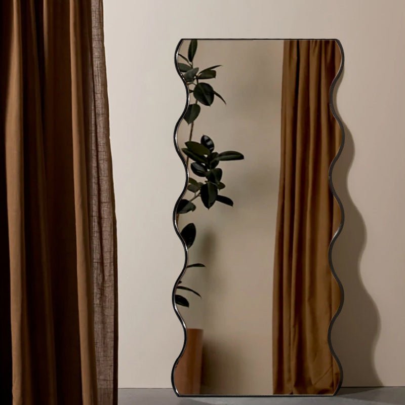 Wavy wiggly black frame full length Mirror