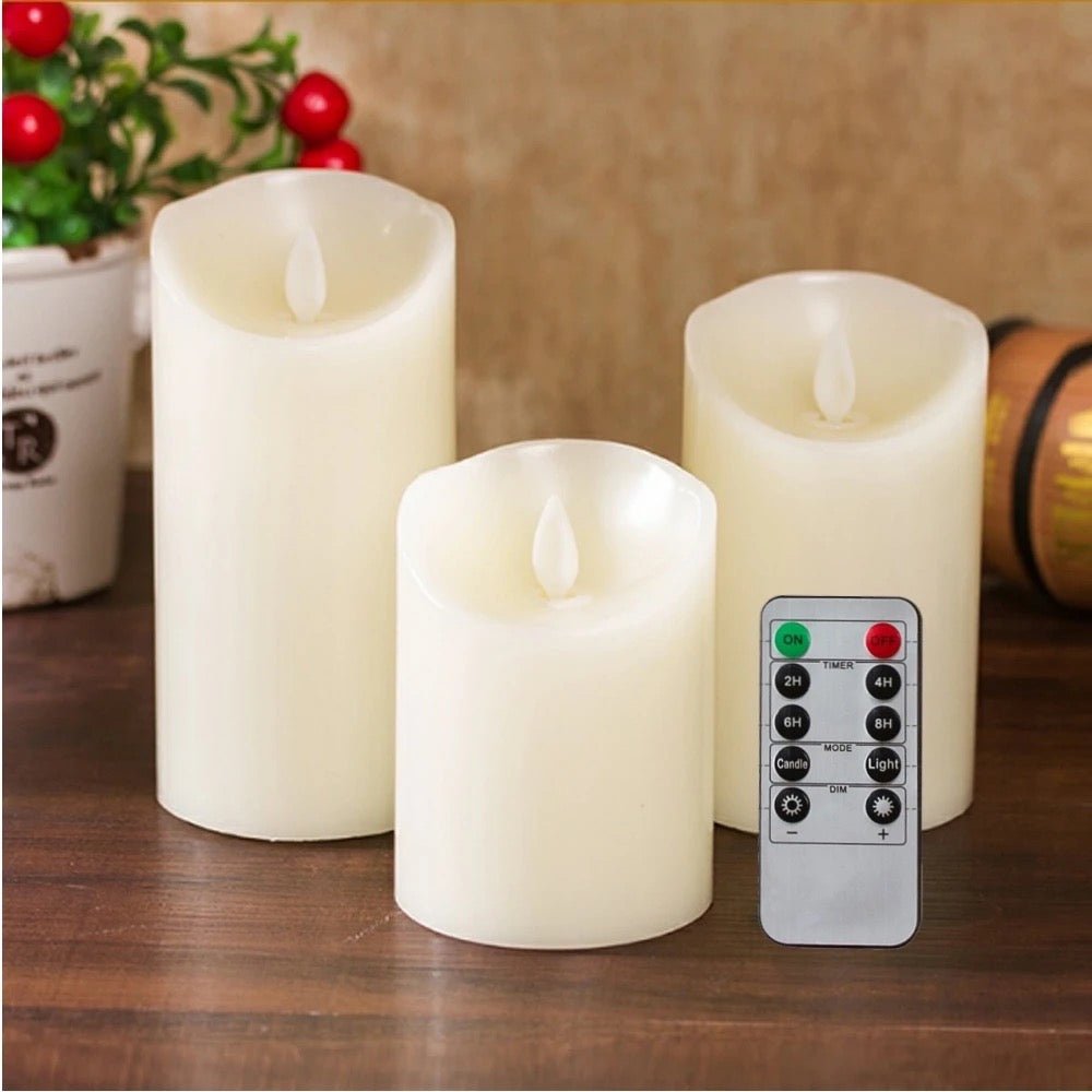 Wax artificial battery candles