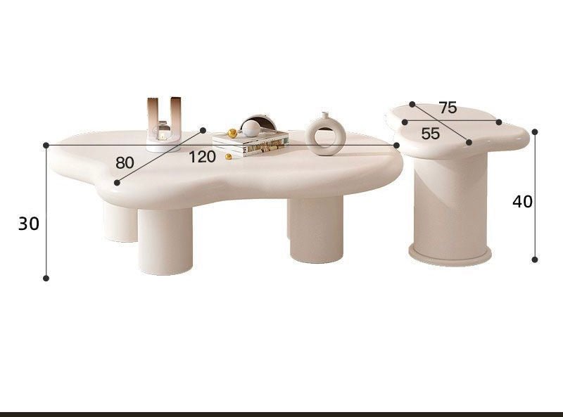 Whimsy Cream Cloud-Shaped Coffee tables set