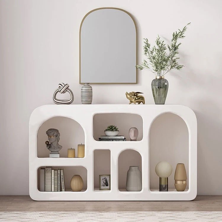 White arch Arched display cabinet