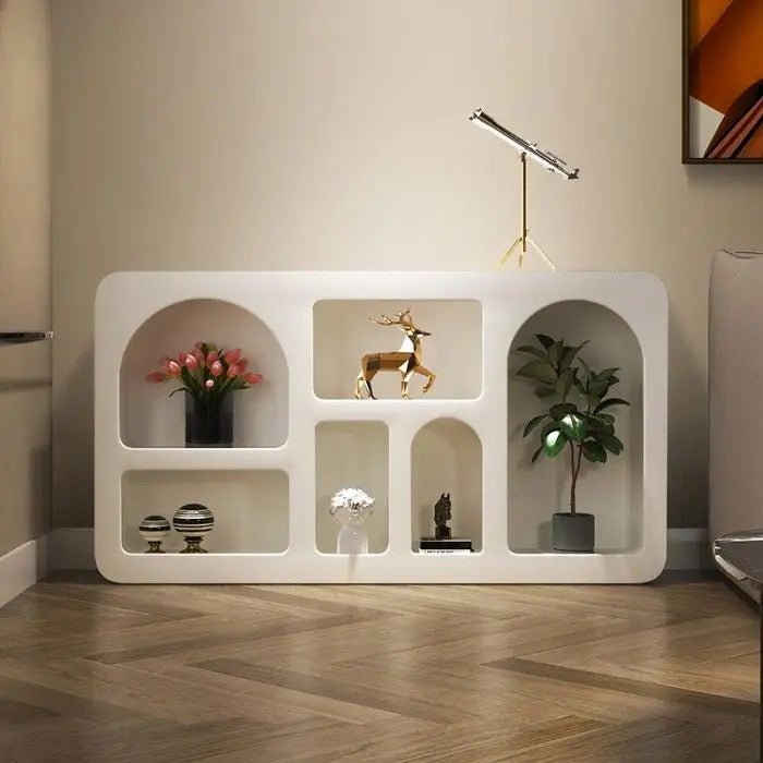 White arch Arched display cabinet