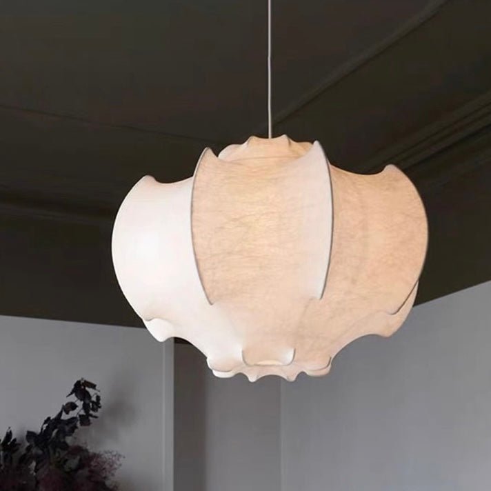 White silk pendant lamp