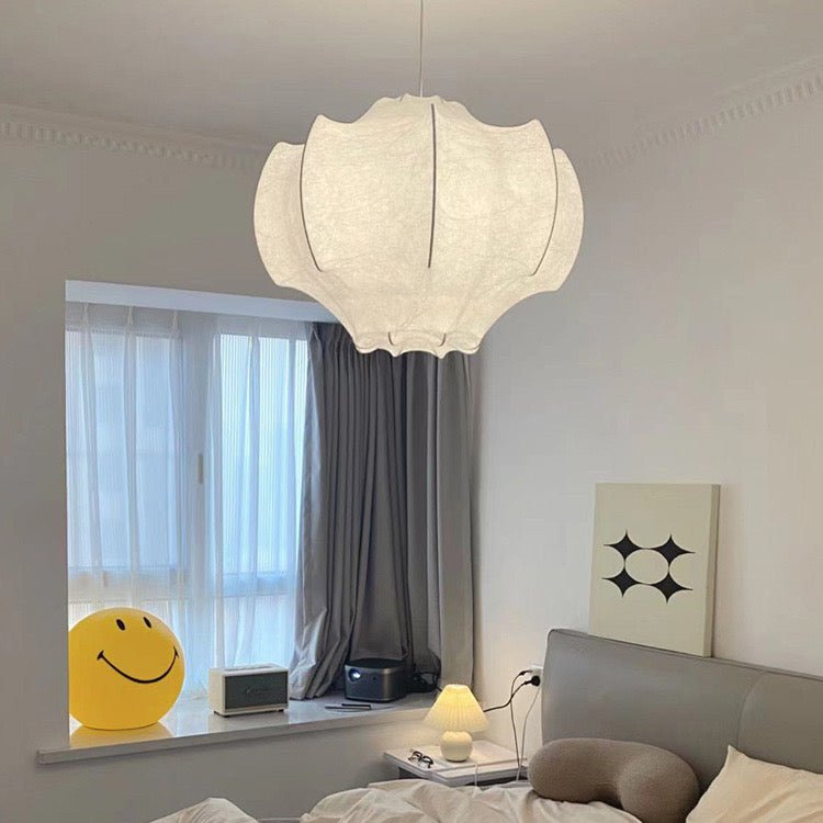 White silk pendant lamp