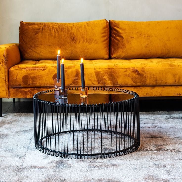 Wire black Coffee table set