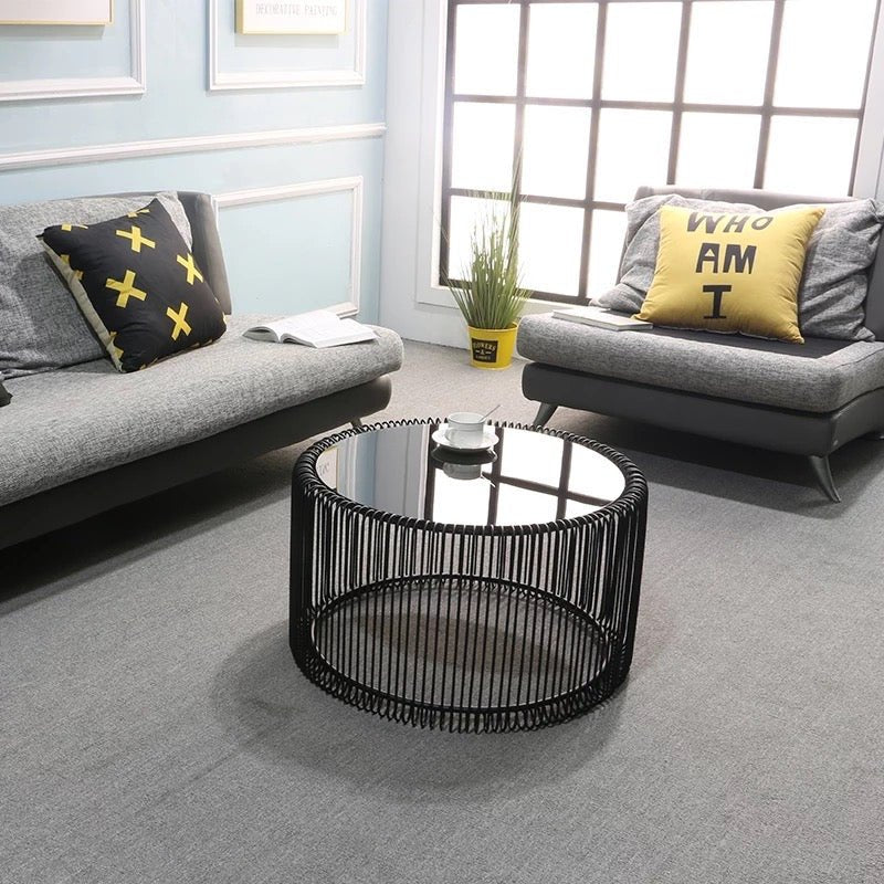 Wire black Coffee table set